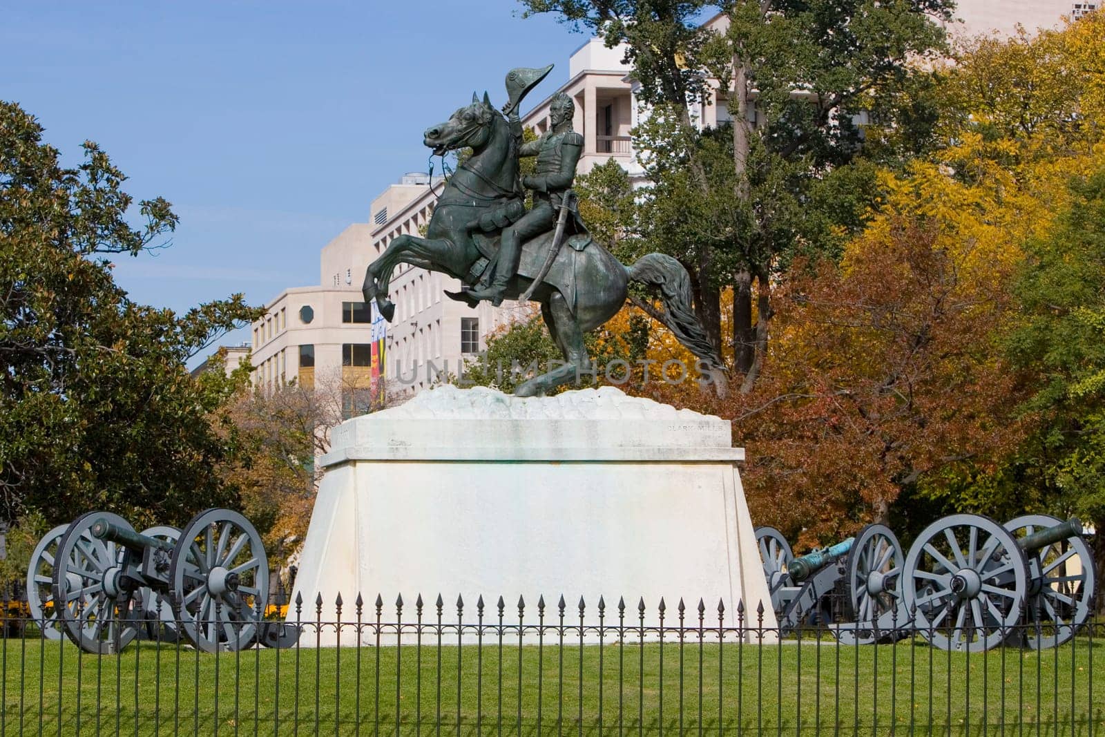Statue of a man on a horse, Washington DC, Washington State, USA