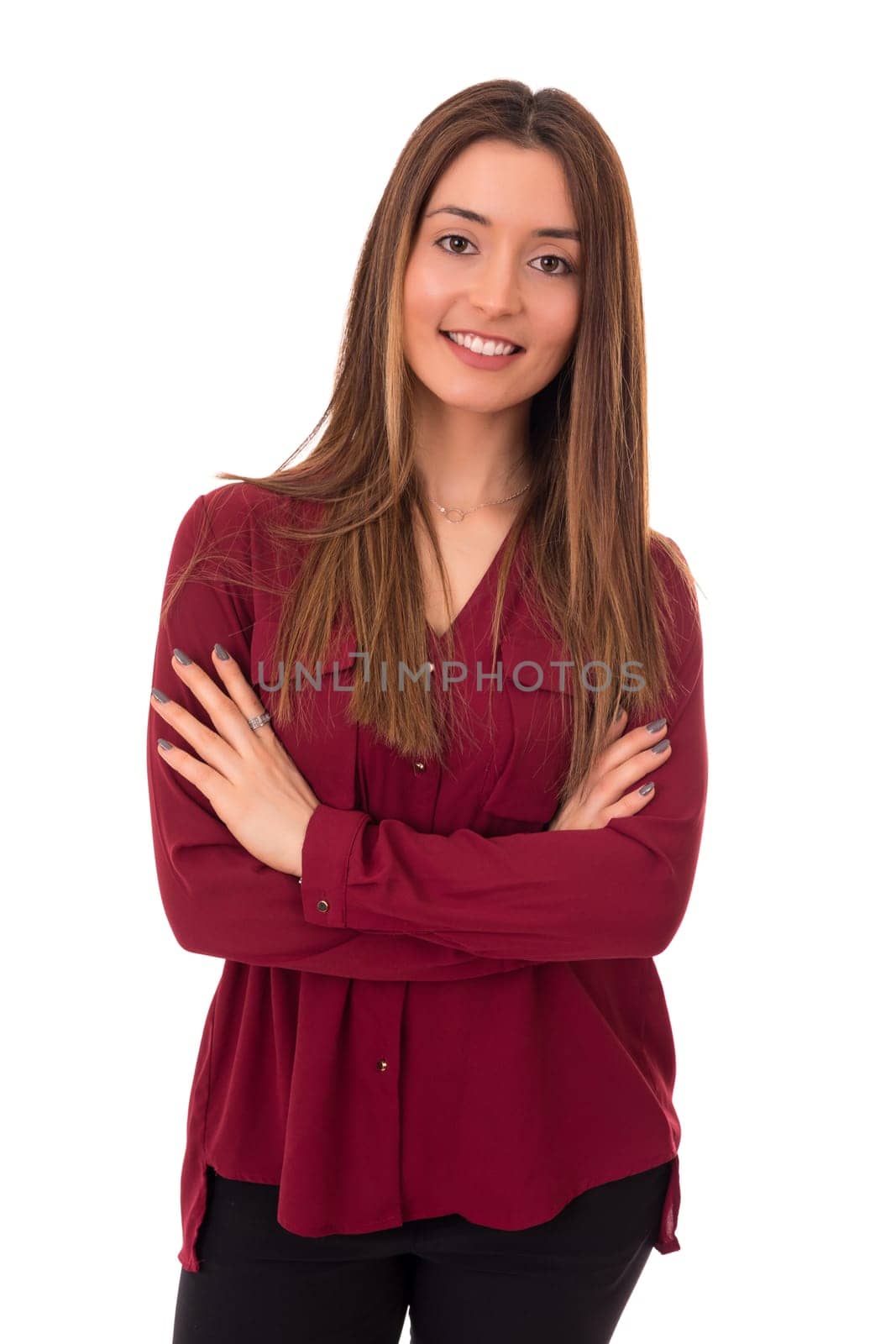 Studio shot of a beautiful young casual woman
