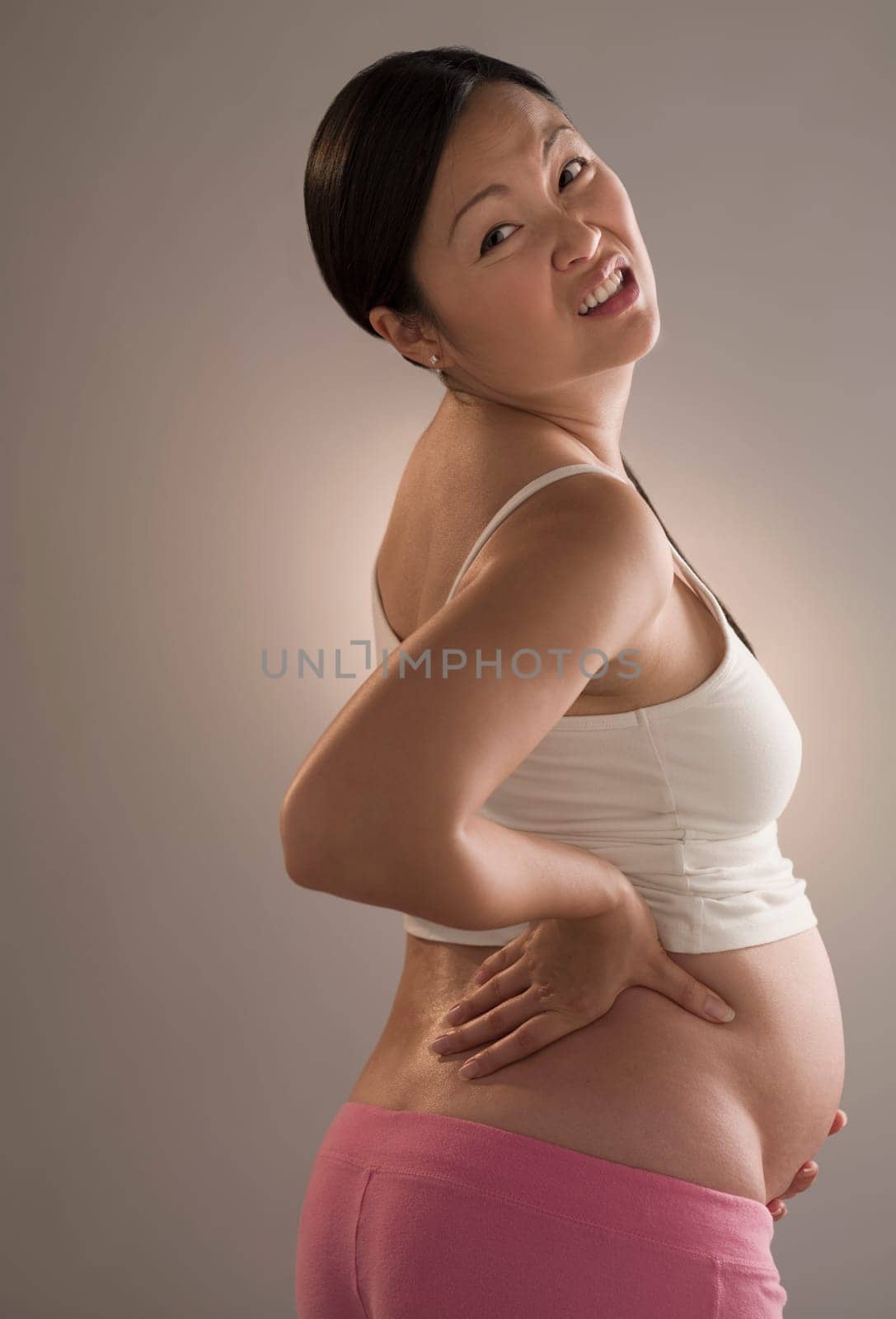 Pregnant woman suffering from backache