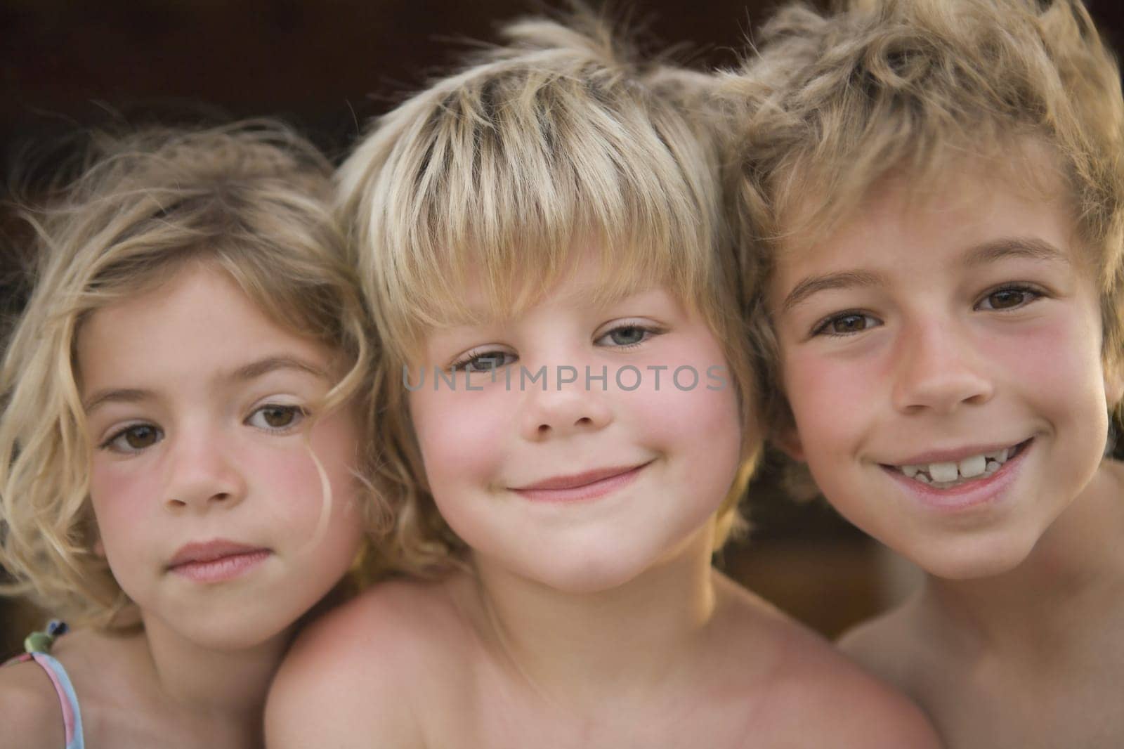 Portrait of three children