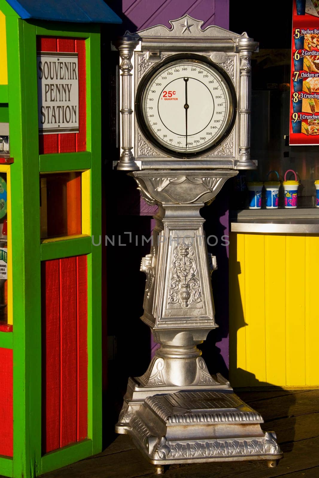 Weighing scale in a store, Santa Monica, Los Angeles County, California, USA
