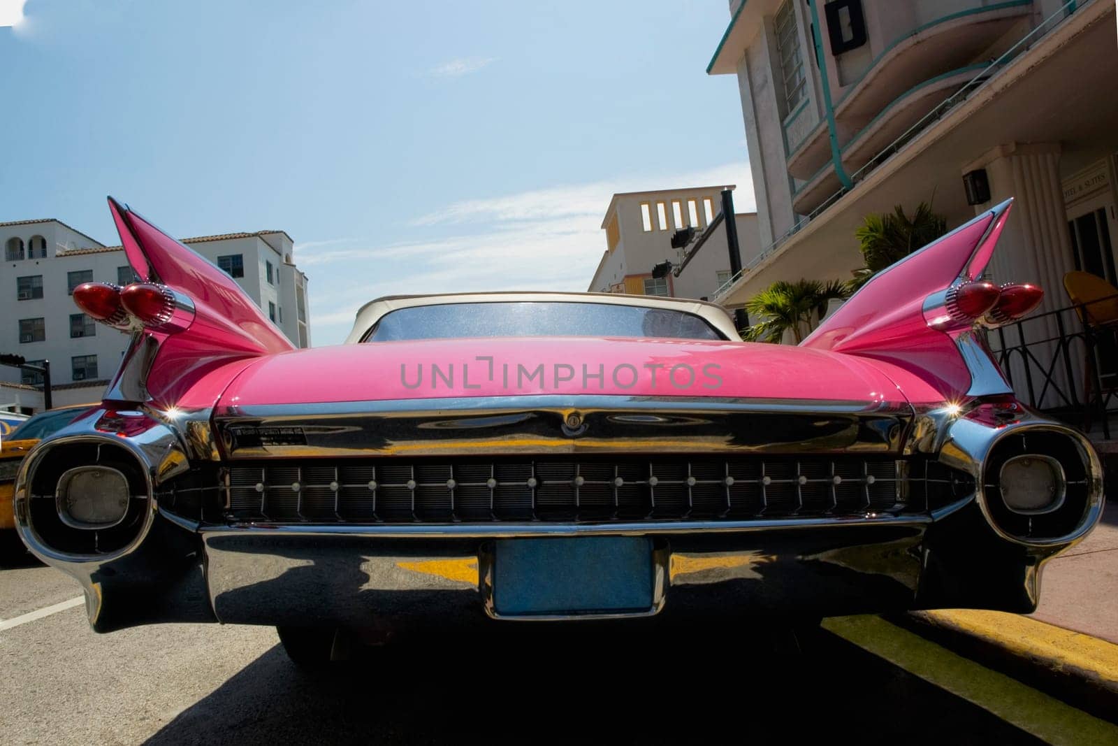 Close_up of a car on the road, Miami, Florida, USA