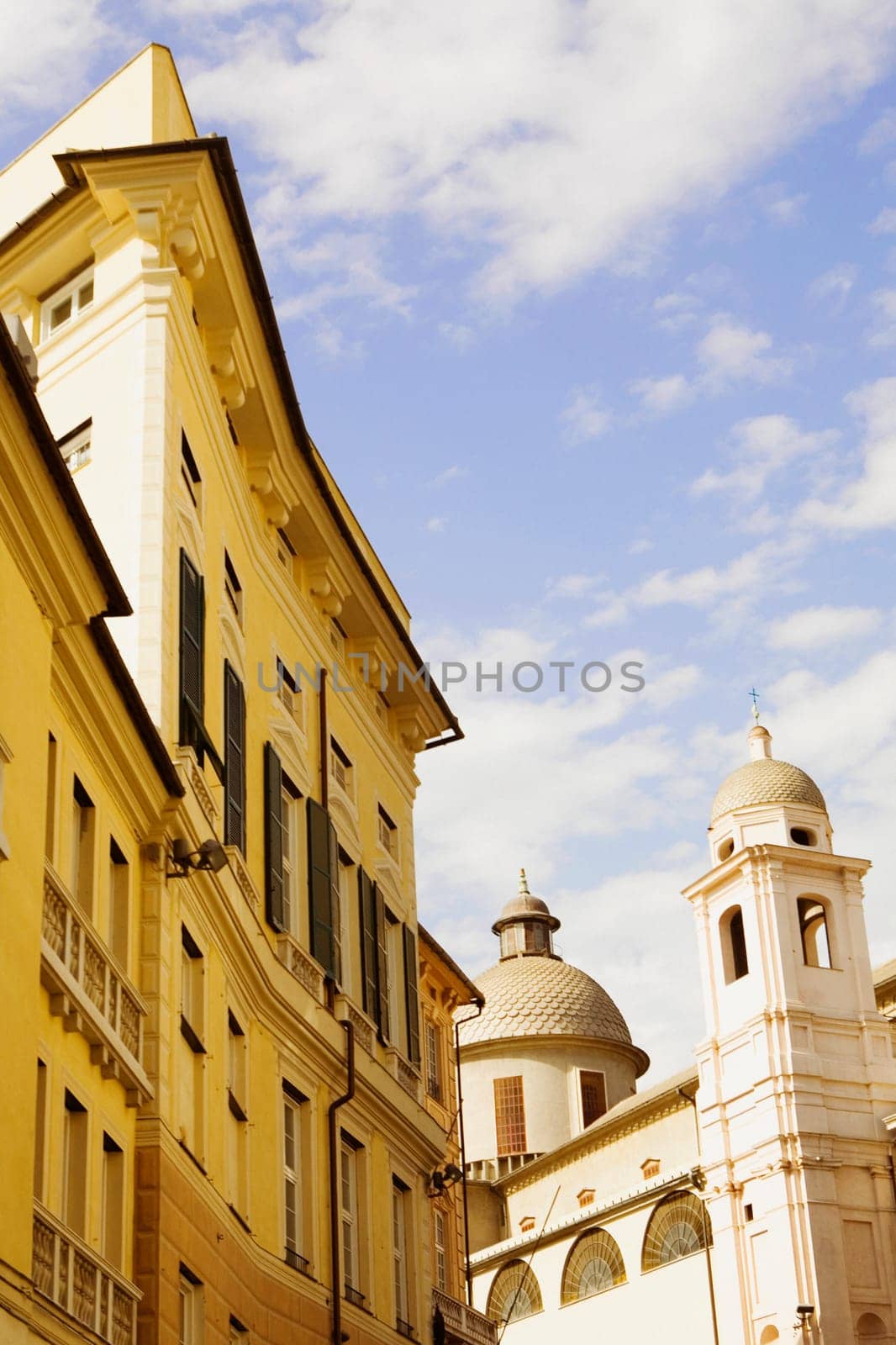 Low angle view of buildings, Genoa, Italy