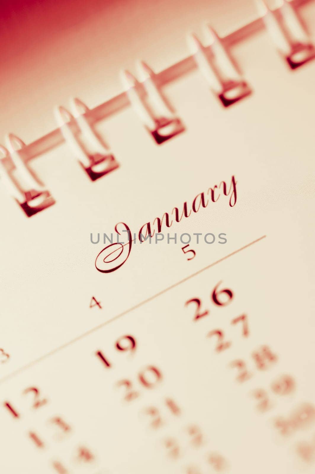 Close_up of a desk calendar