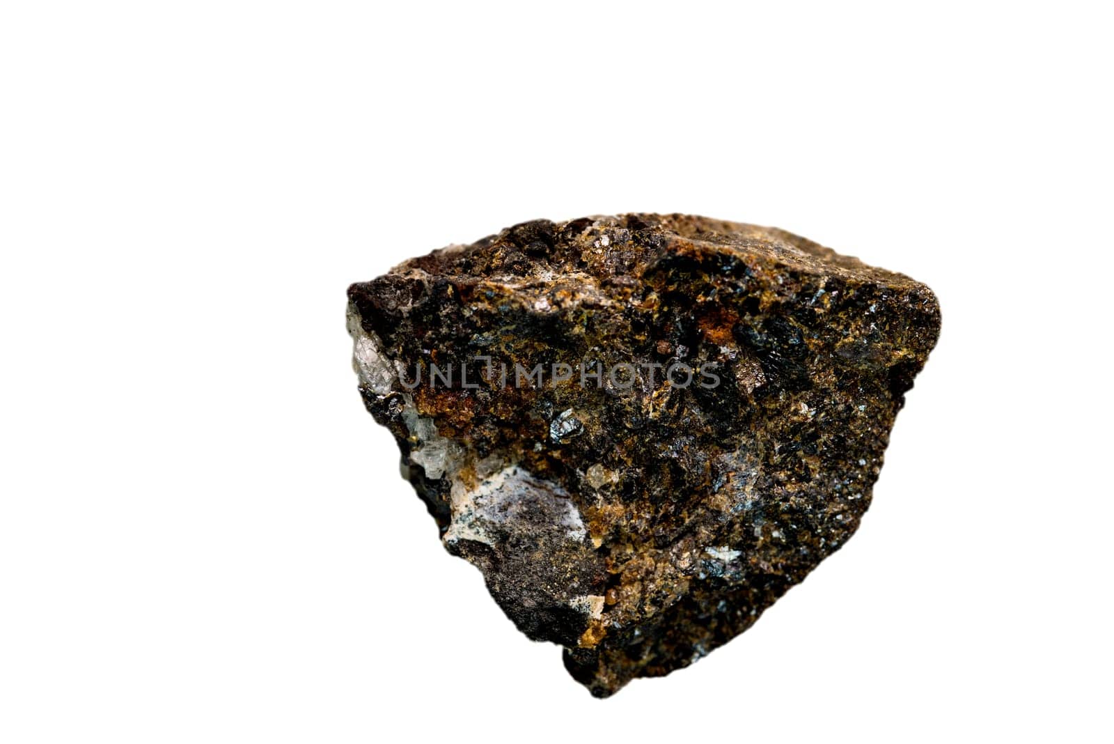 Sphalerite cut out on a white background