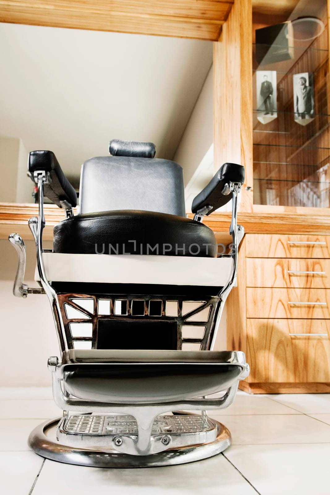 Empty chair in a salon
