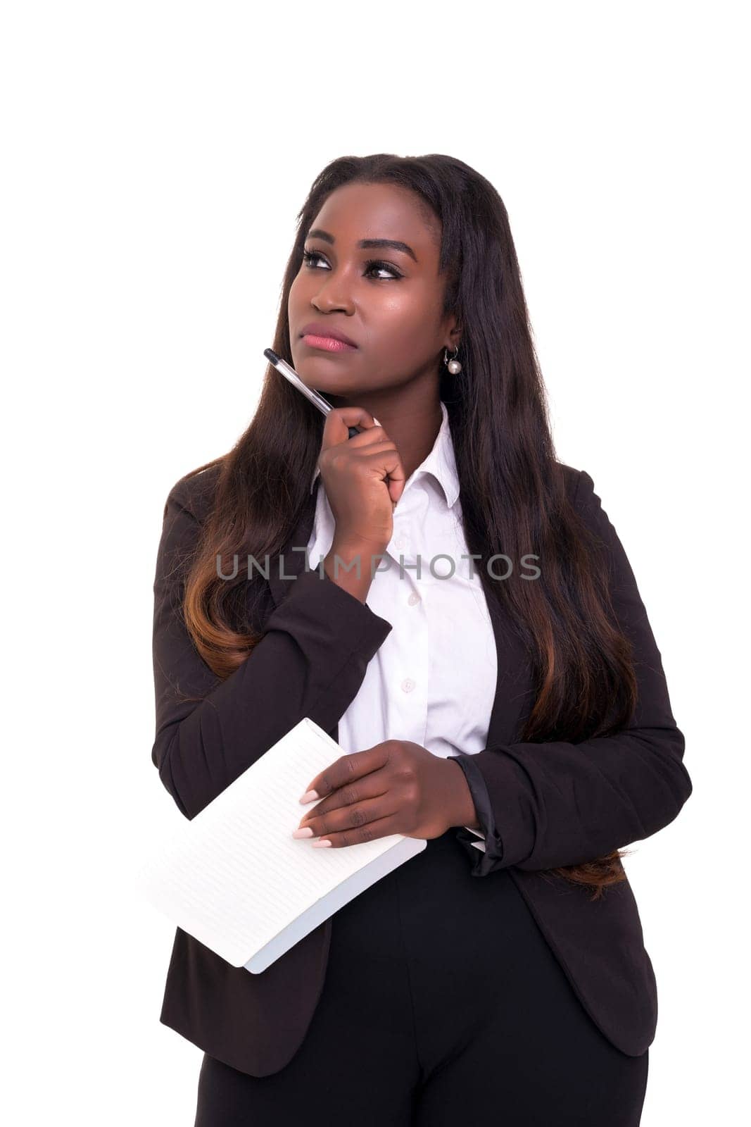 Young business african woman having a great idea