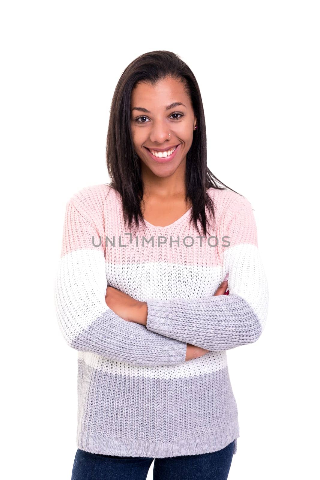 Studio shot of a beautiful african woman