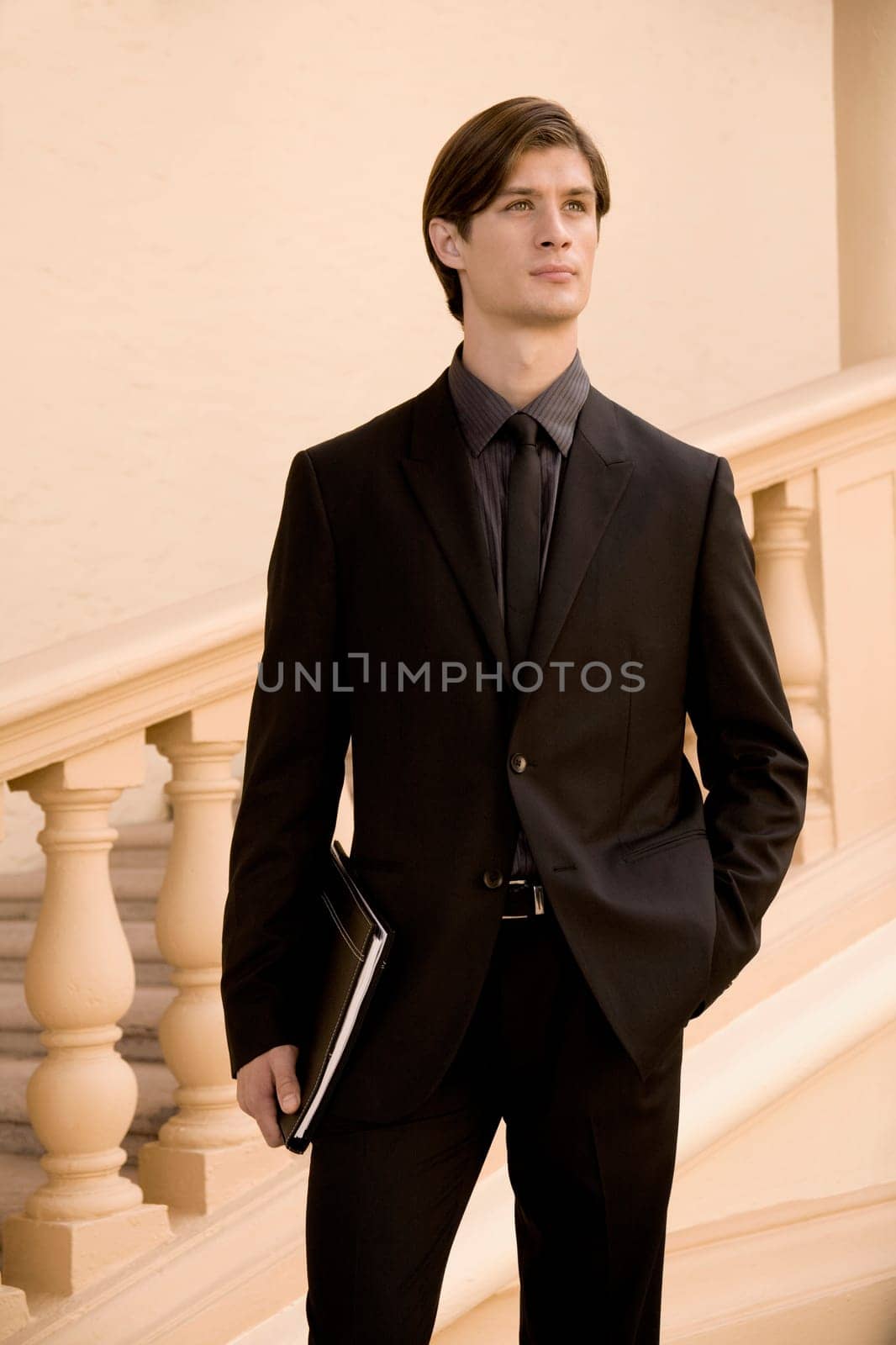 Businessman holding a file in a hotel, Biltmore Hotel, Coral Gables, Florida, USA