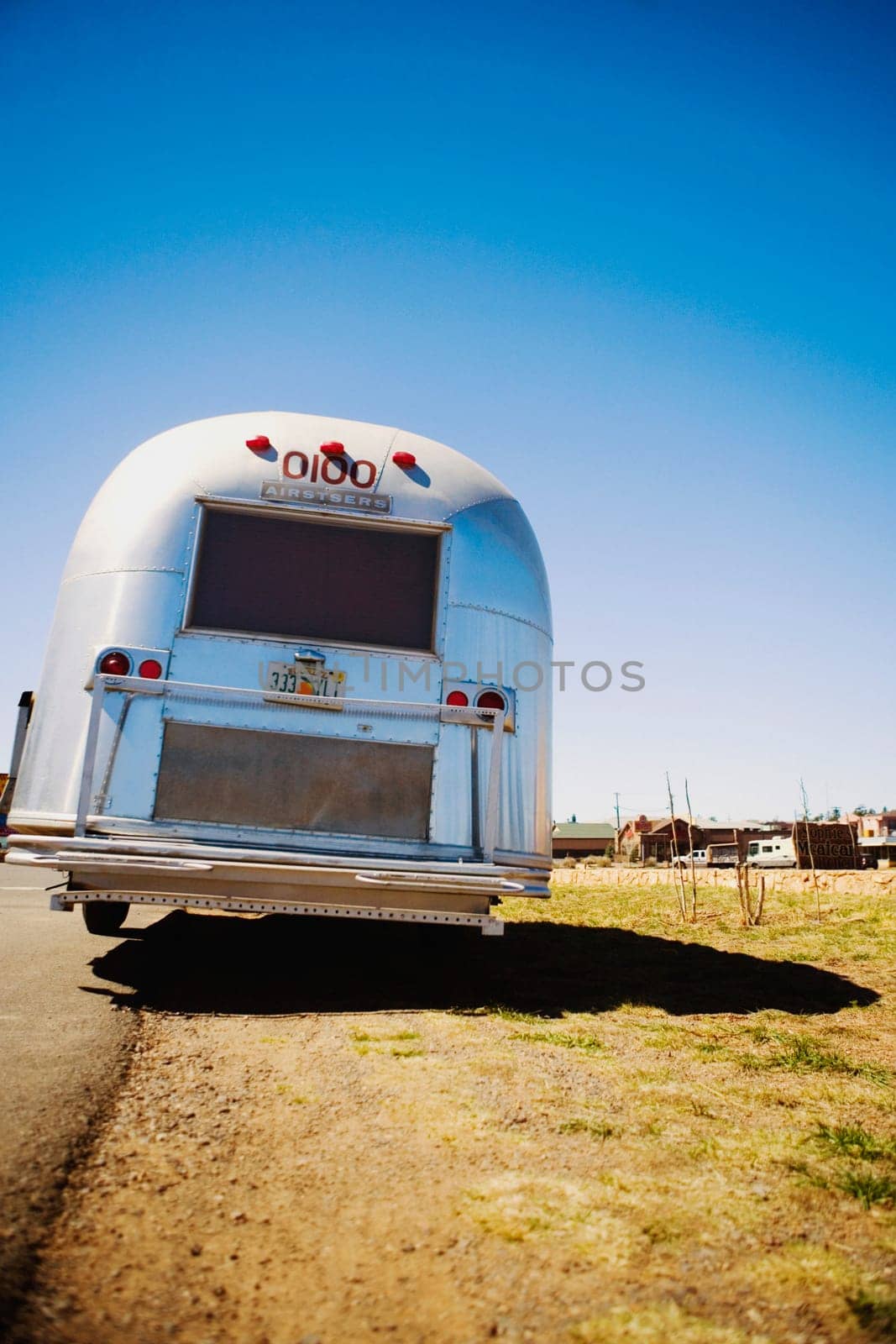 Motor home at the roadside, Las Vegas, Nevada, USA