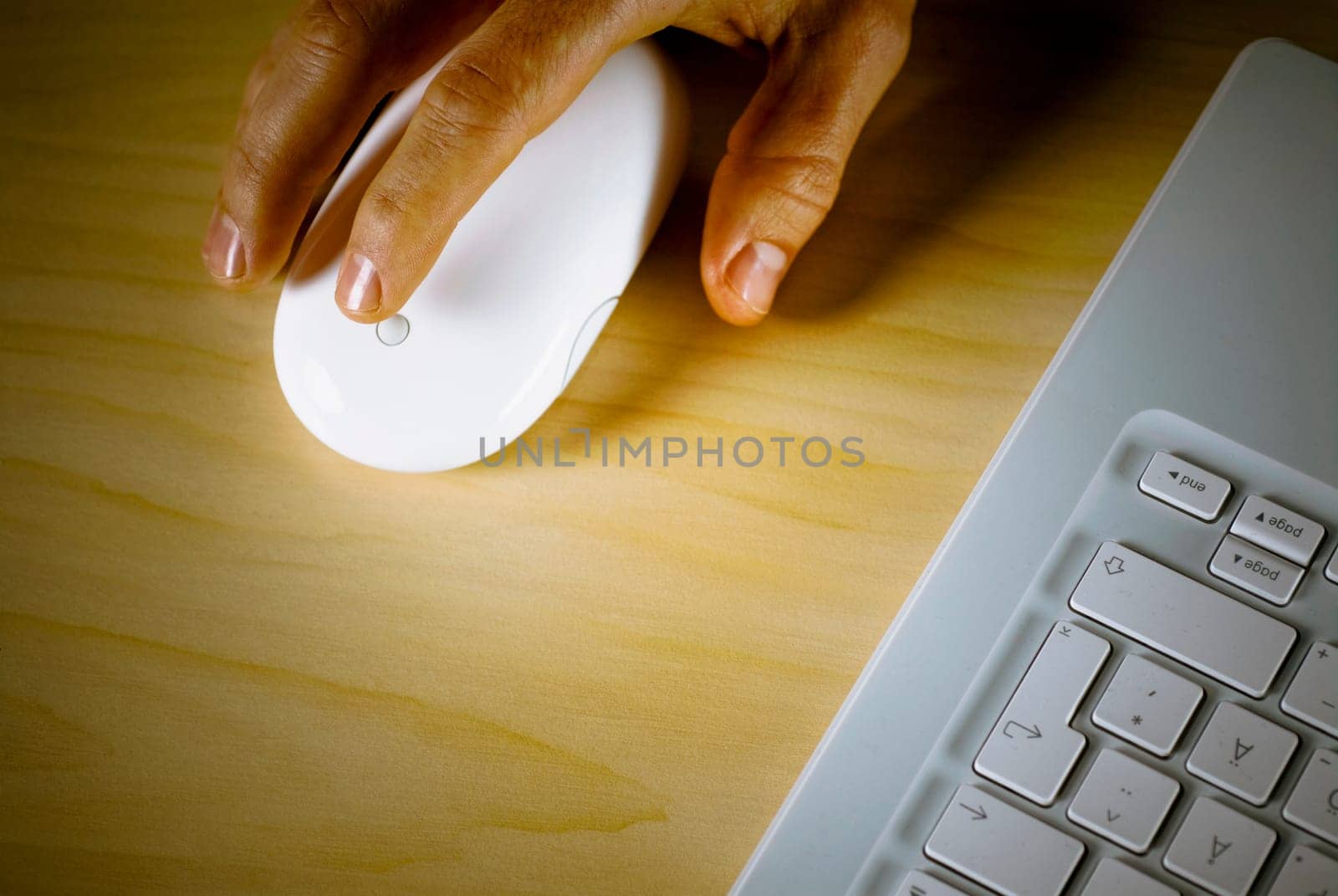 Close_up of a personŽs hand holding a computer mouse