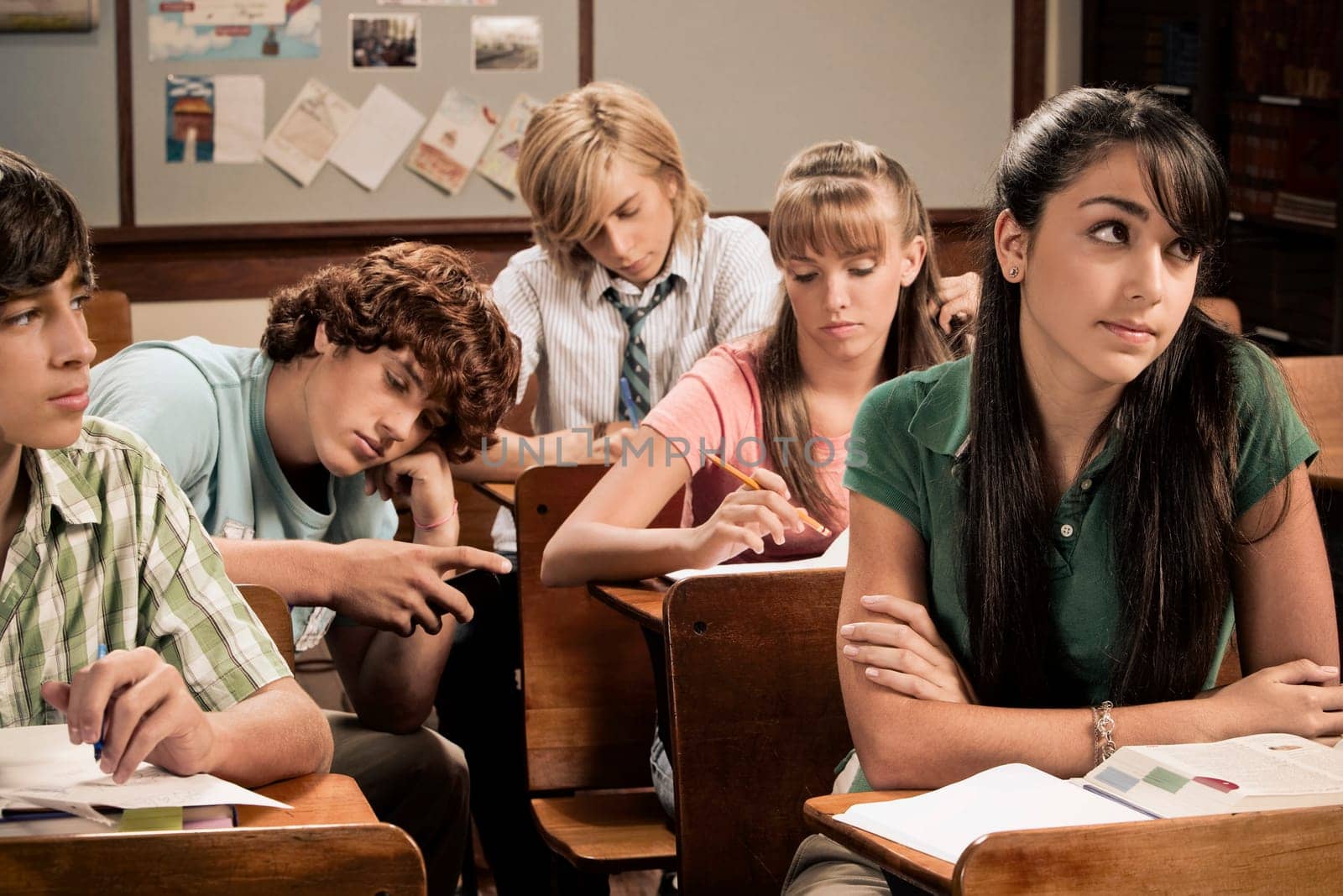 Students sitting in a classroom