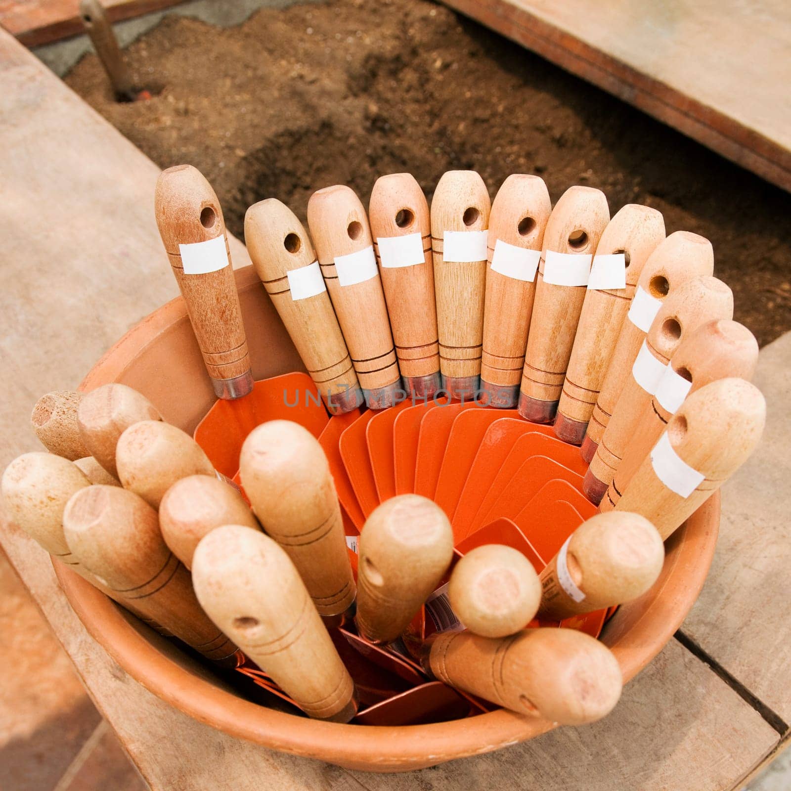 Trowels in a pot
