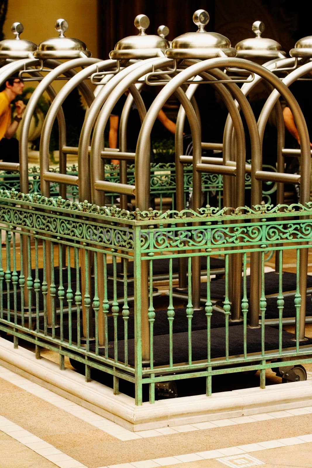 Close_up of luggage carts, Las Vegas, Nevada, USA
