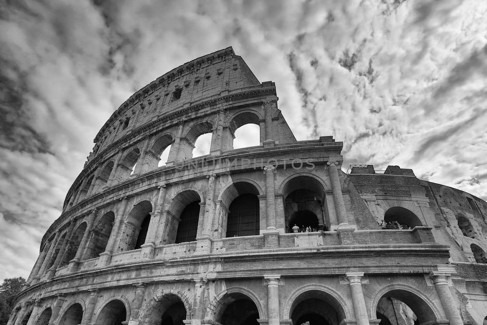 Colosseum in Rome, Italy. Ancient Roman Colosseum is one of the main tourist attractions in Europe.