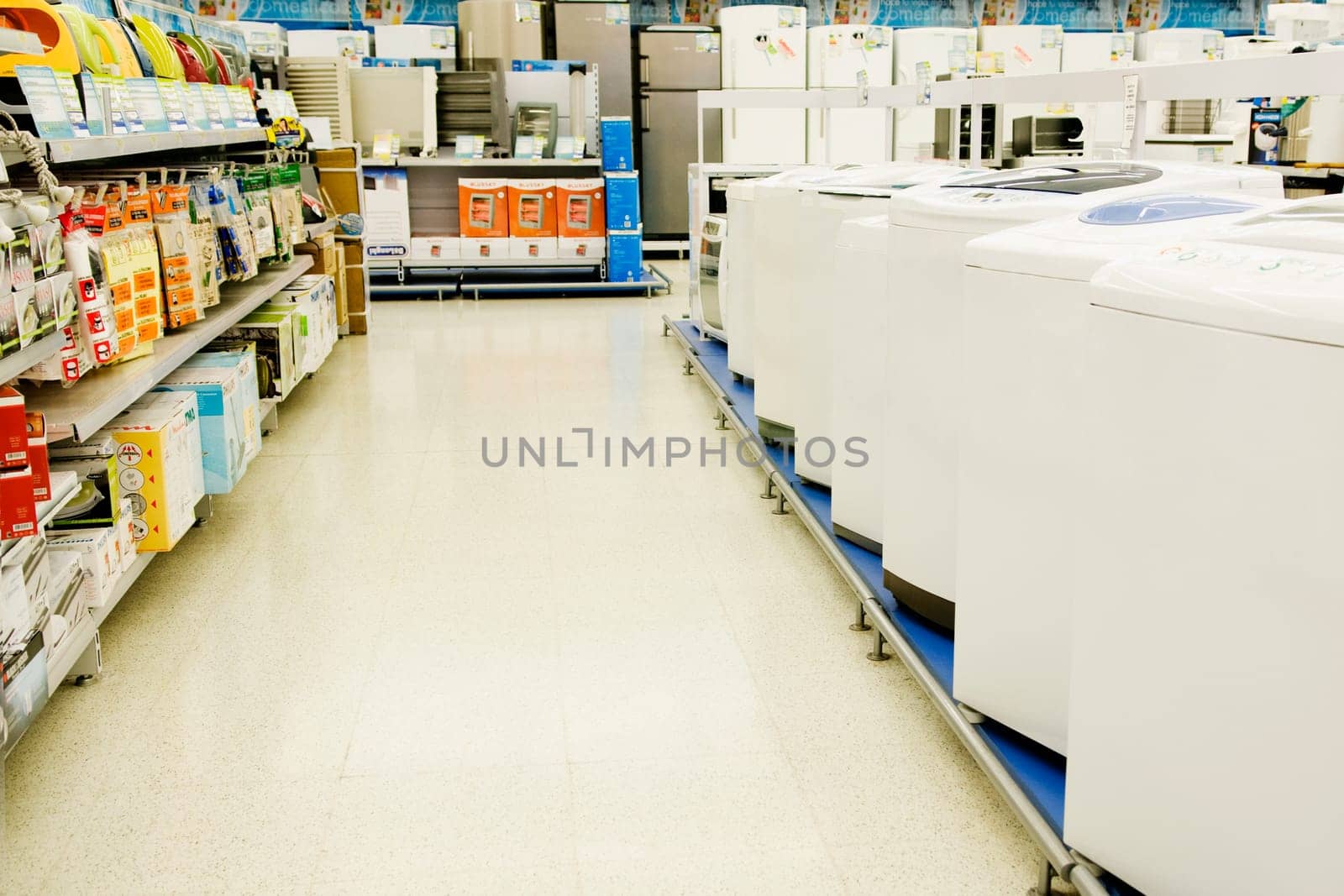 Electronic products in a supermarket