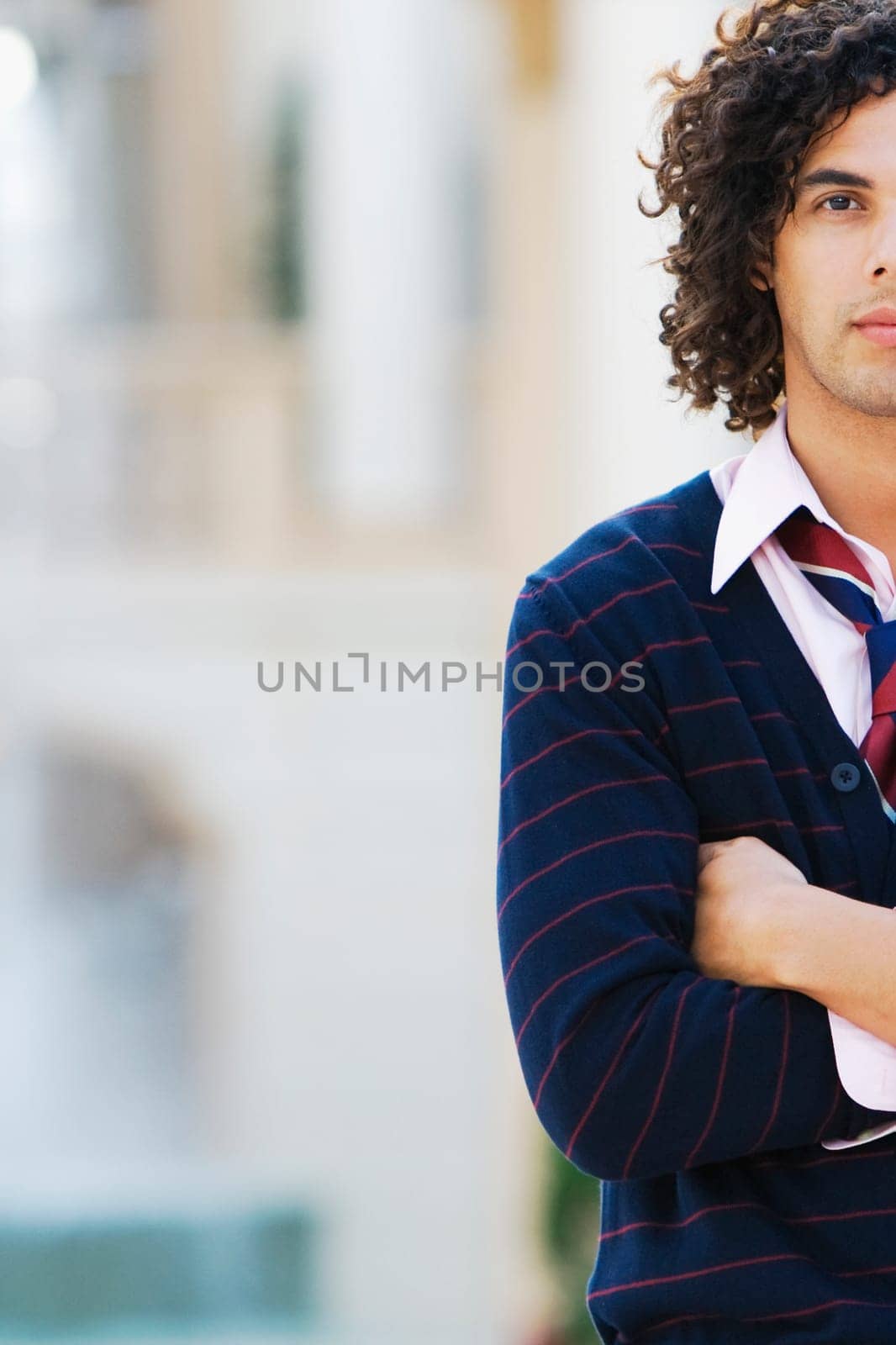 Portrait of a man standing with his arms crossed, Biltmore Hotel, Coral Gables, Florida, USA