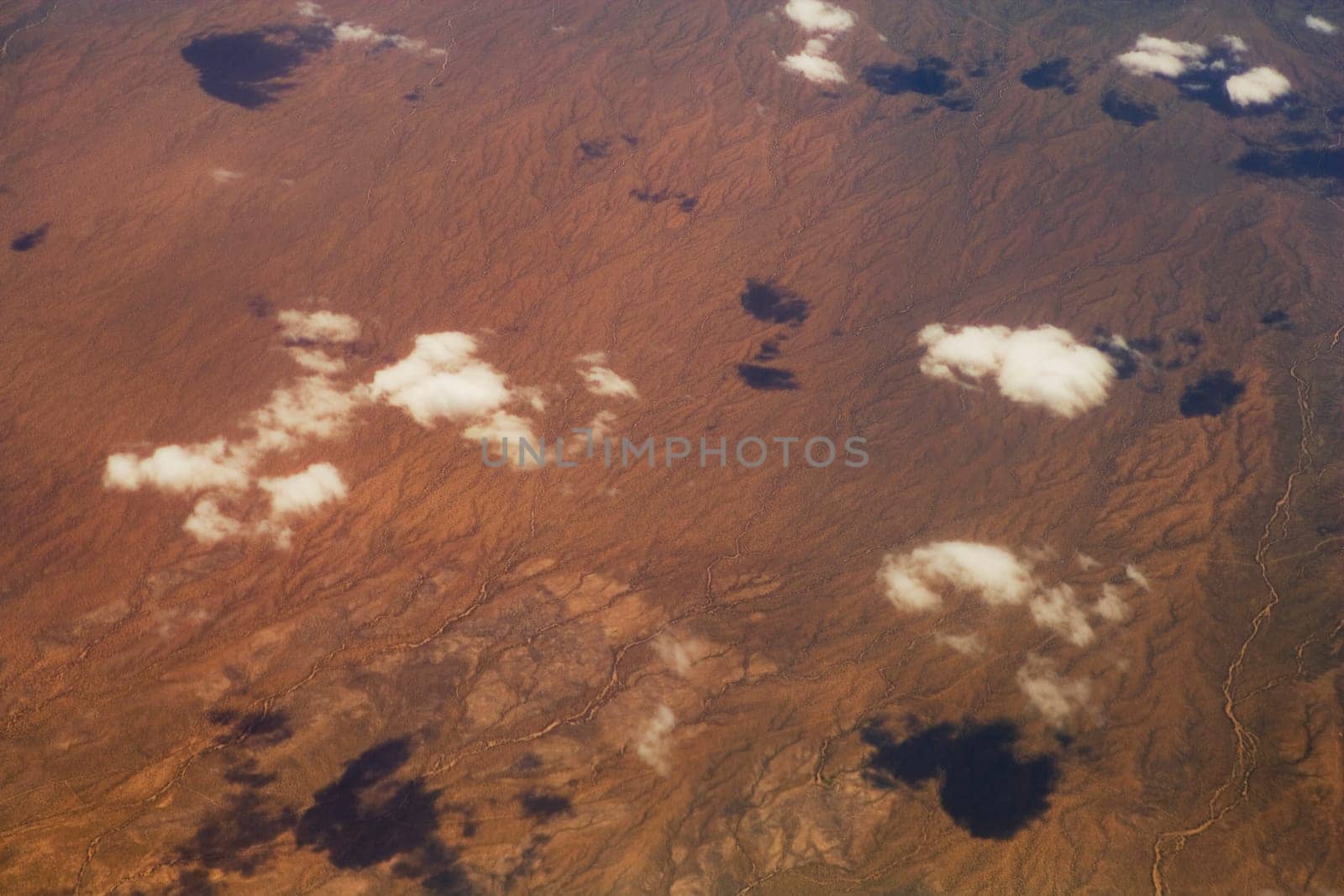 Aerial view of an arid landscape, Arizona, USA