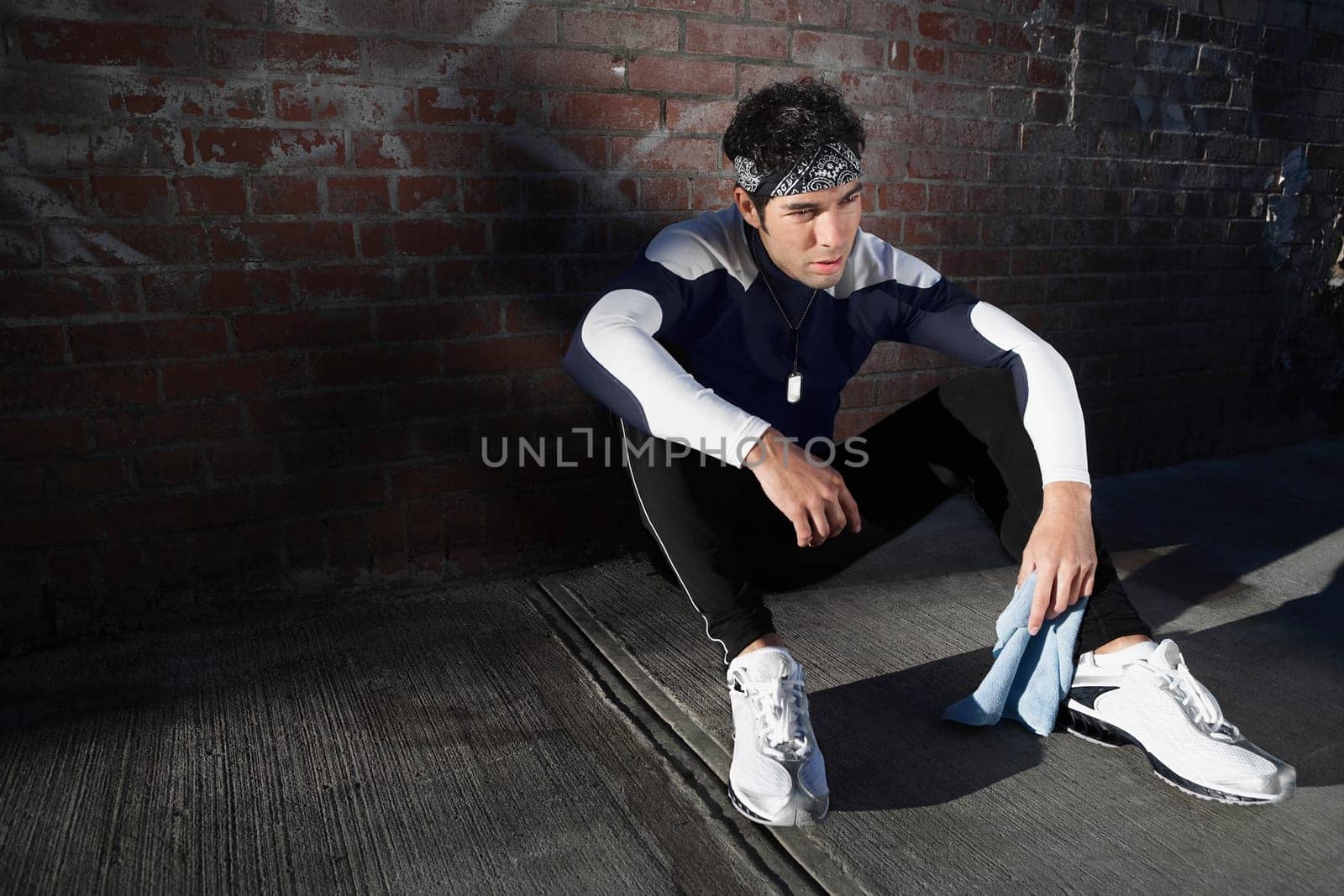 Man resting after exercise
