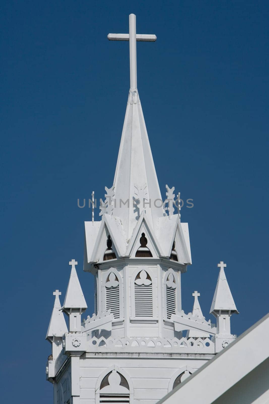 Low angle view of a church, St. Benedict Catholic Church, Honaunau, Kona, Hawaii, USA