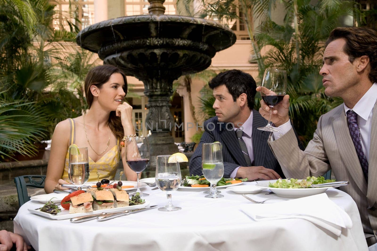 Business executives having lunch in a hotel, Biltmore Hotel, Coral Gables, Florida, USA