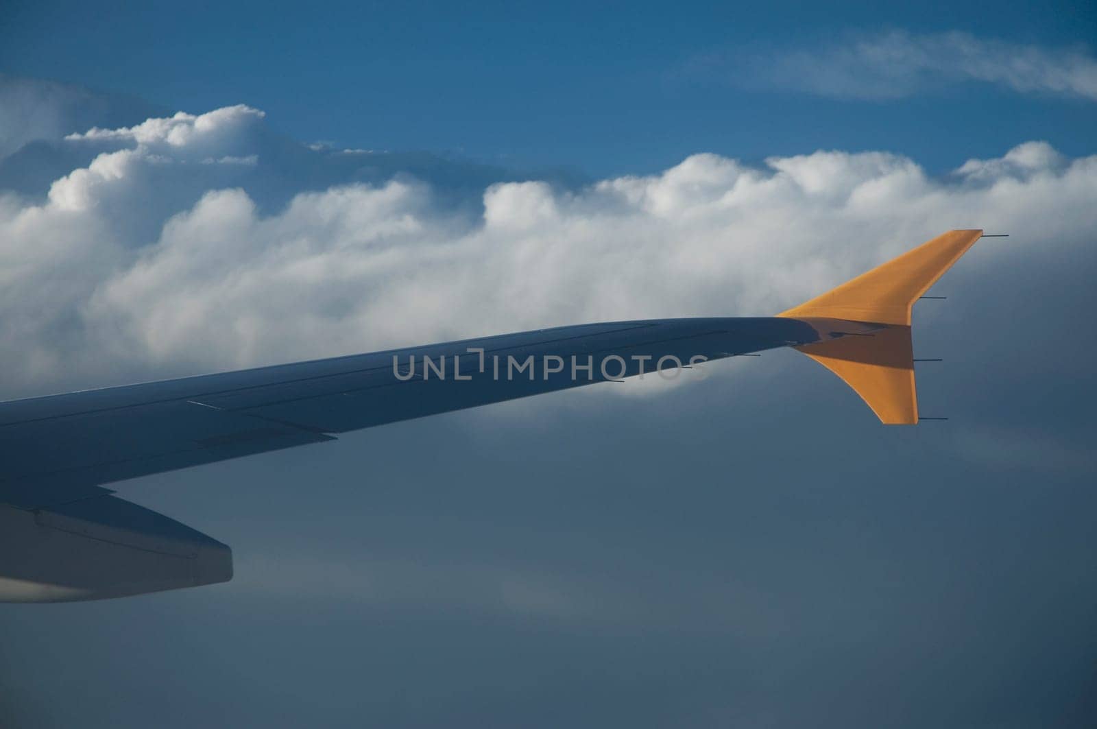 Airplane in flight in the sky