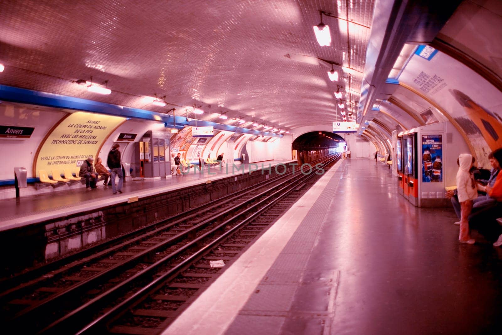 Interiors of a subway station, Paris, France