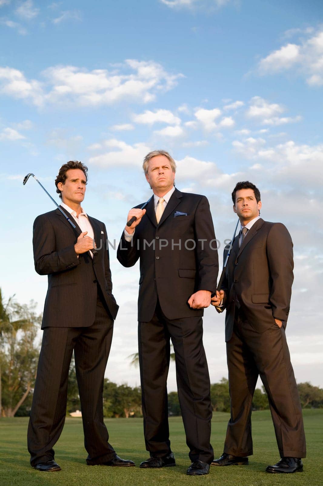 Three golfers standing in a golf course, Biltmore Golf Course, Coral Gables, Florida, USA