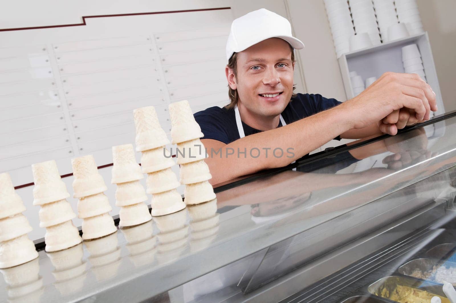 Portrait of an ice cream seller
