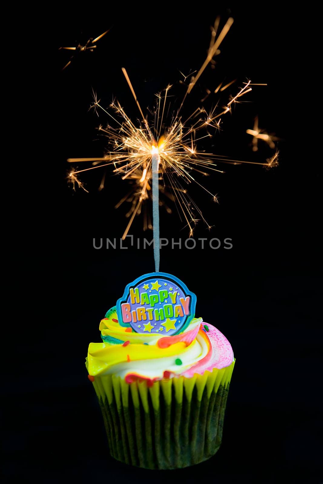 Close_up of a birthday cake