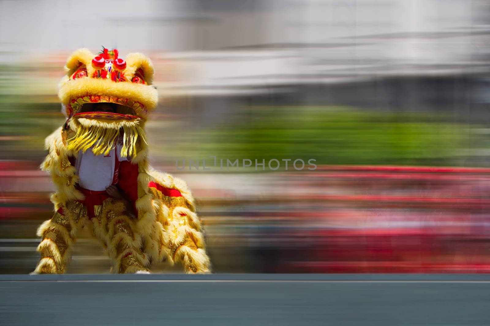 People celebrating dragon festival, Union Square, San Francisco, California, USA