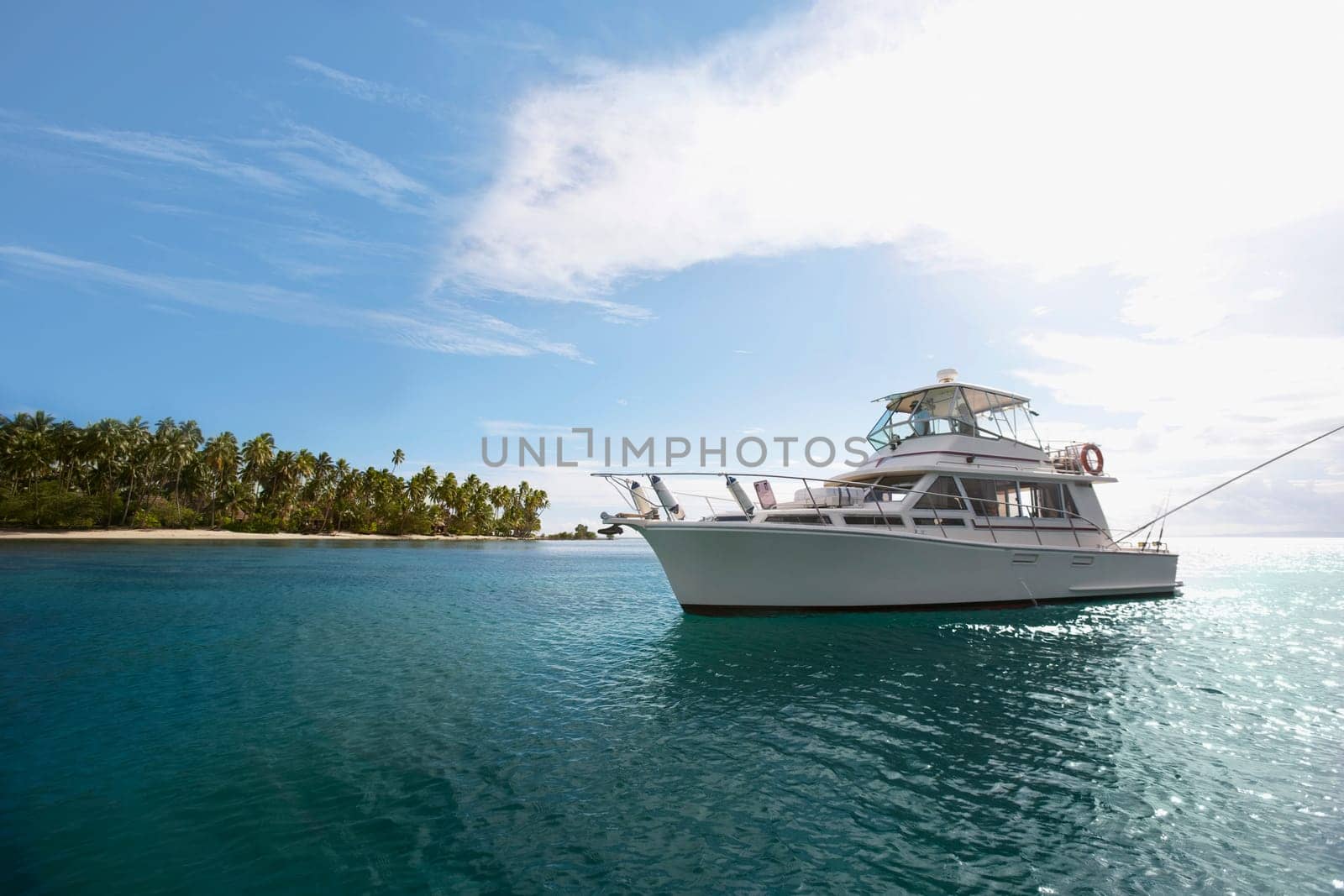 Tourboat in the sea