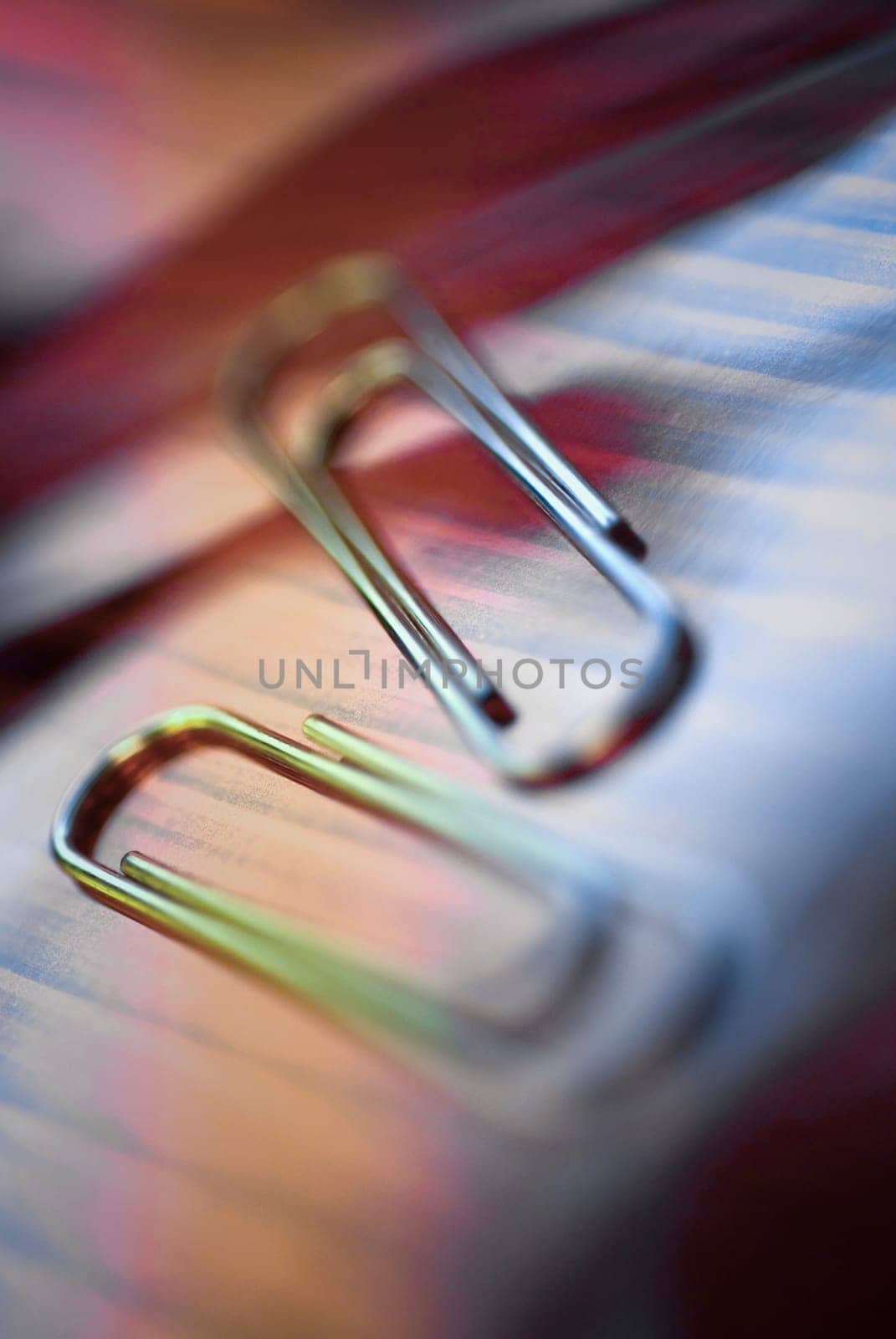 Close_up of paper clips