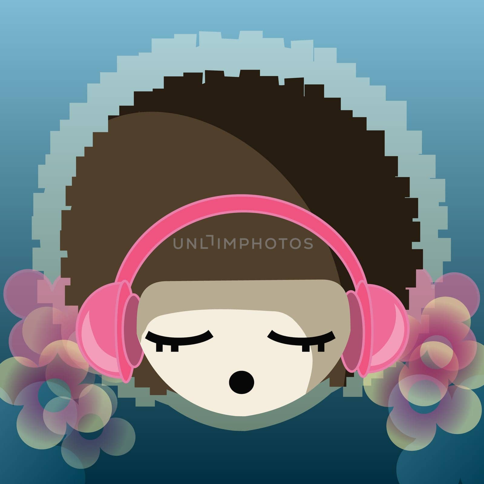 Person wearing headphones