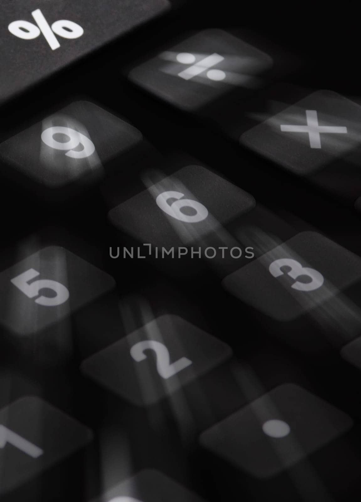 Close_up of buttons of a calculator