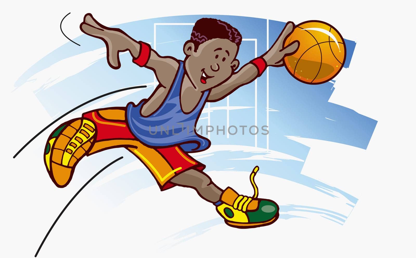 Boy playing basketball