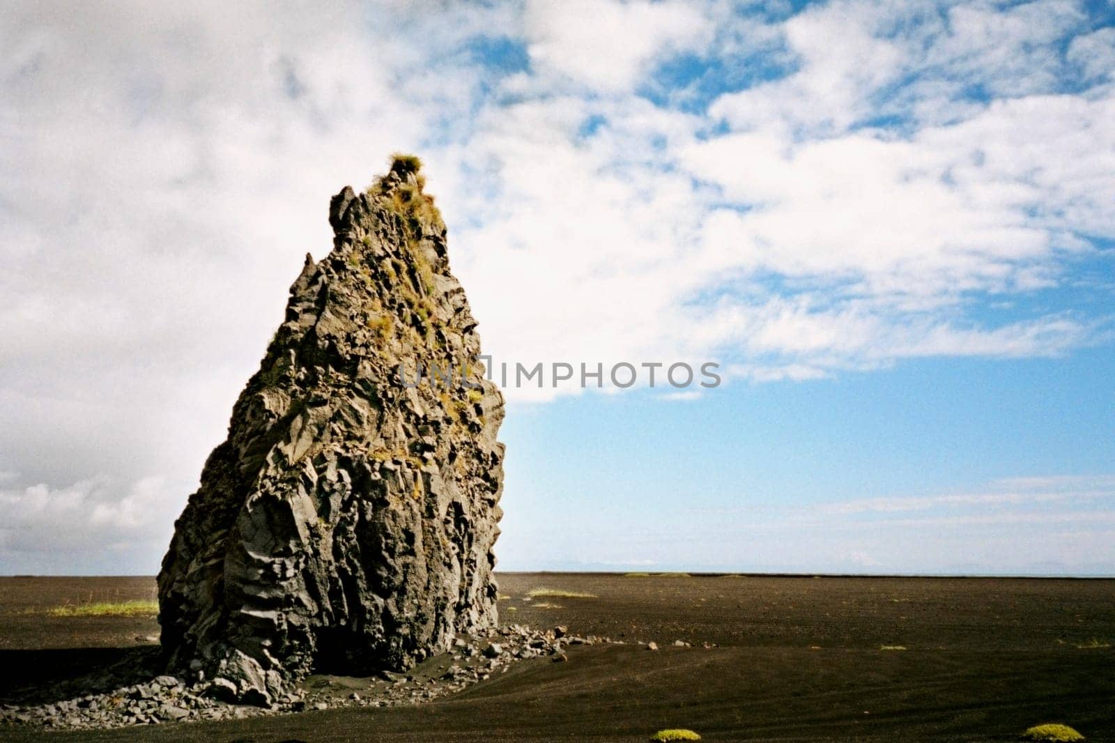 Rock formations at the coast, Black Sand Beach, Iceland