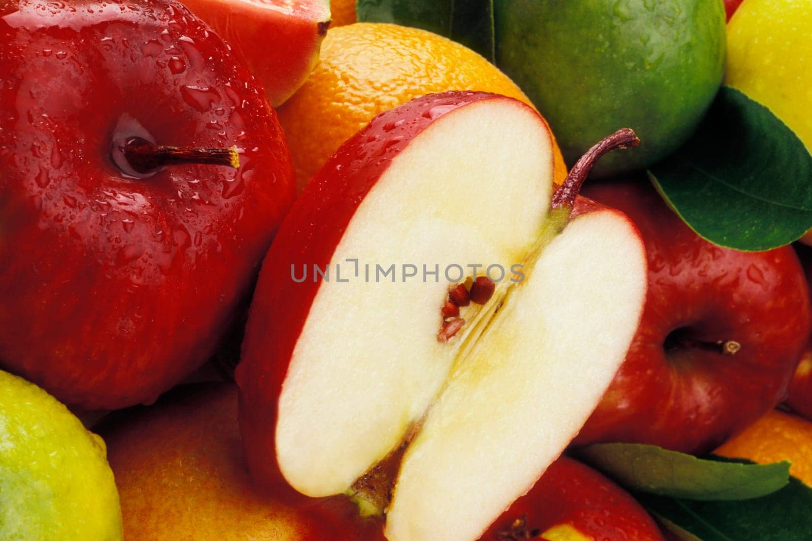 Close_up of various type of fruits