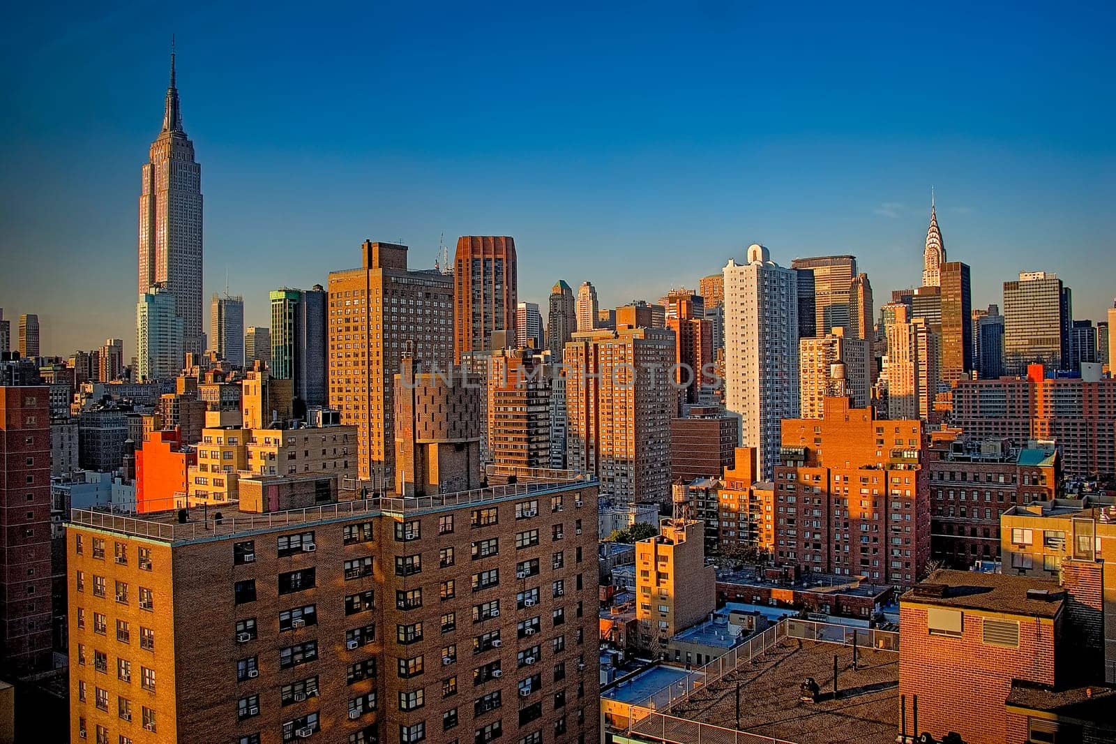 High angle view of a city, Empire State Building, Manhattan, New York City, New York State, USA