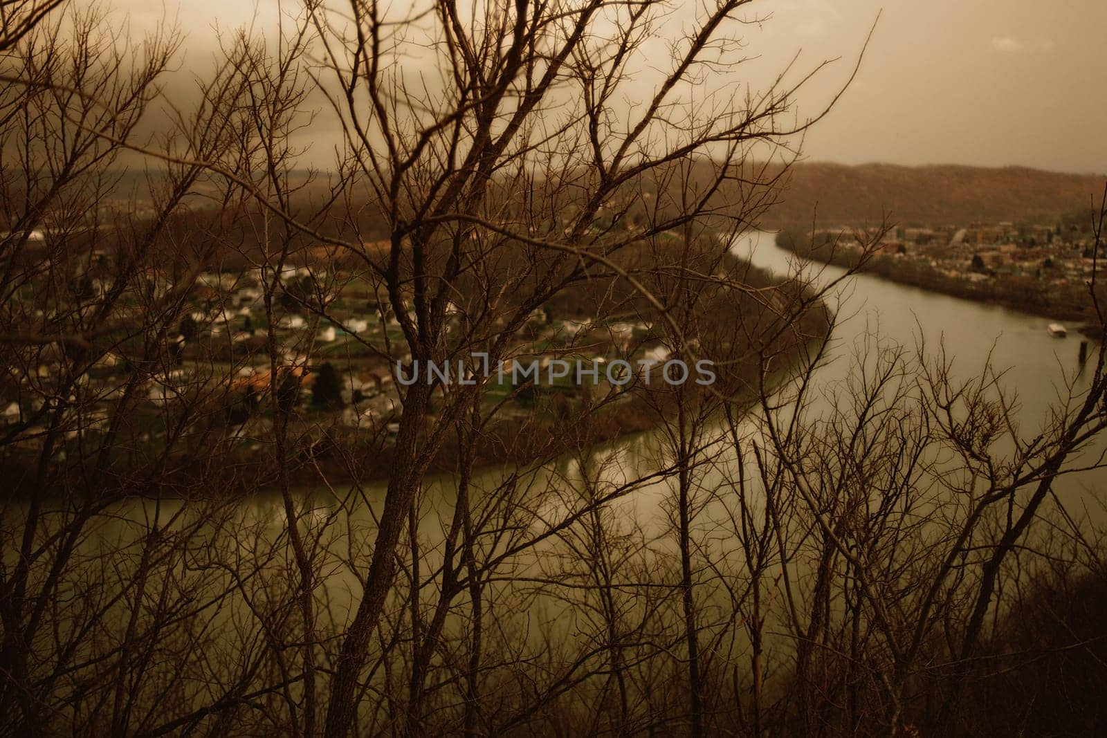 River passing through a village
