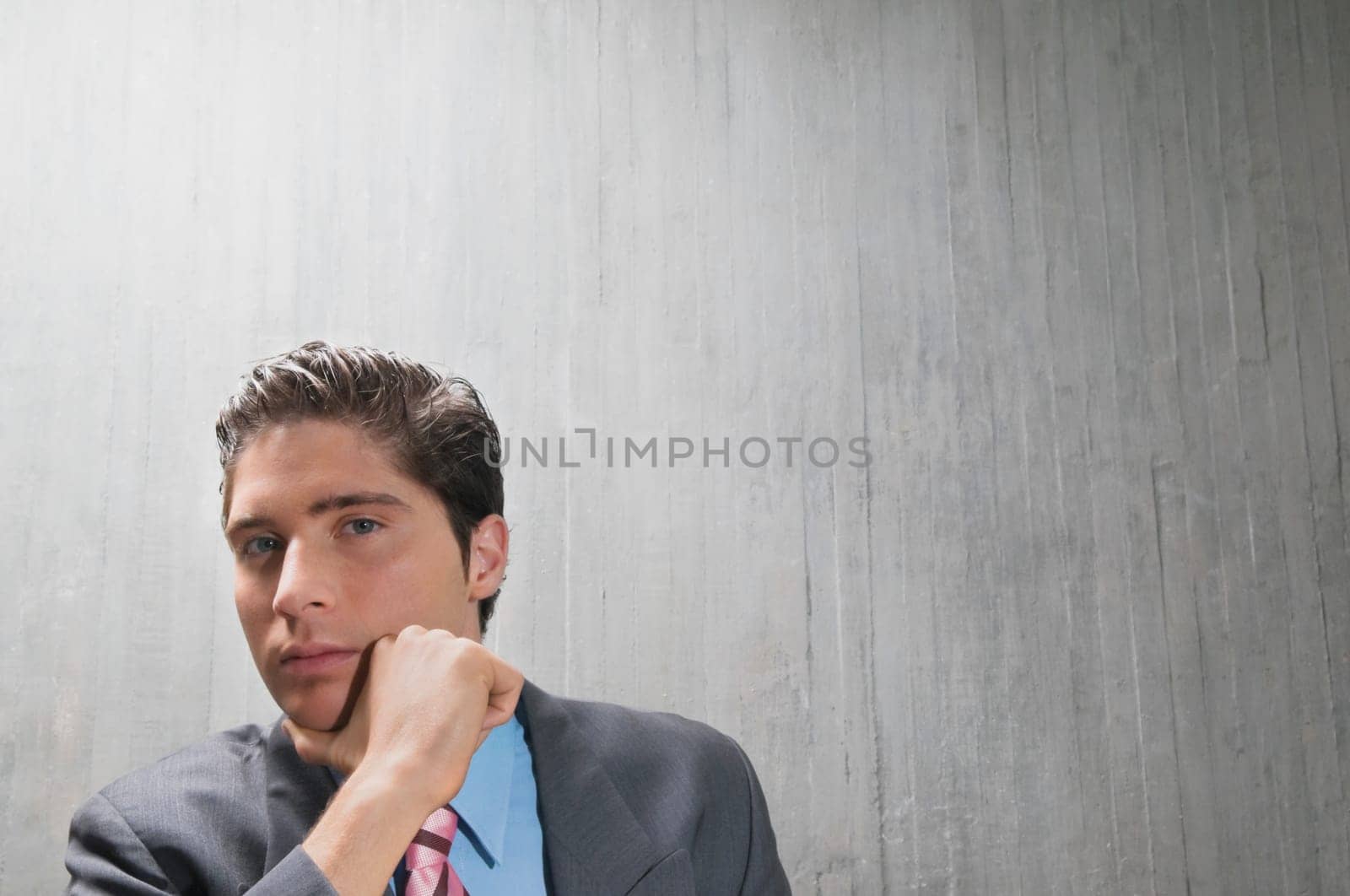 Portrait of a businessman thinking