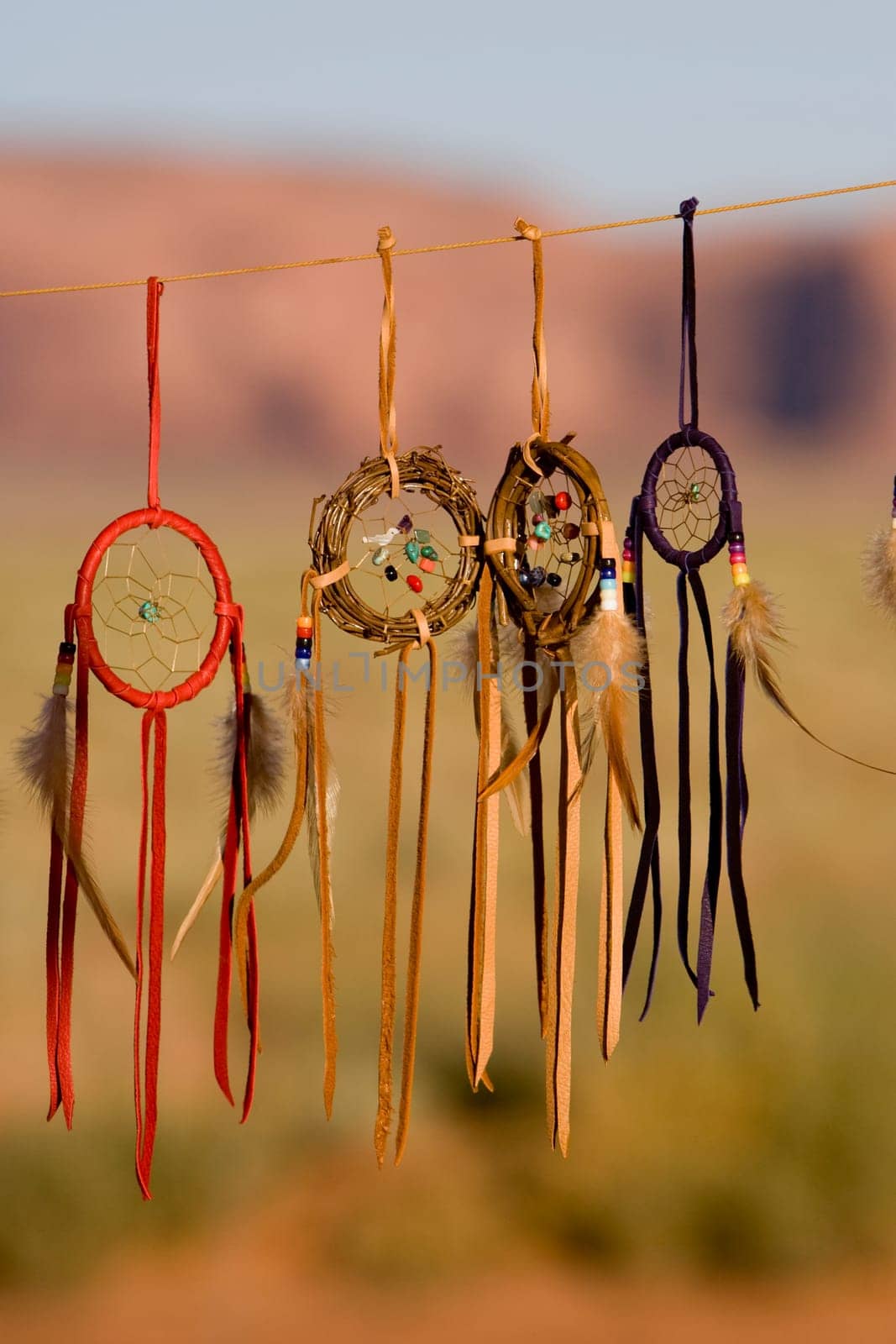 Dreamcatchers hanging for sale, Monument Valley Tribal Park, Arizona_Utah, USA