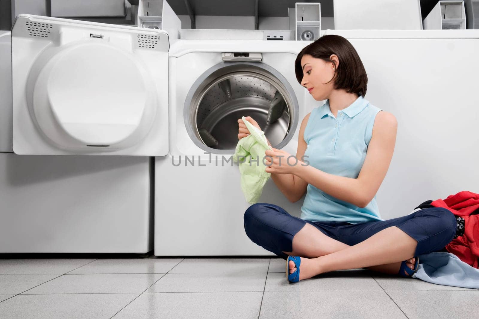 Woman doing laundry