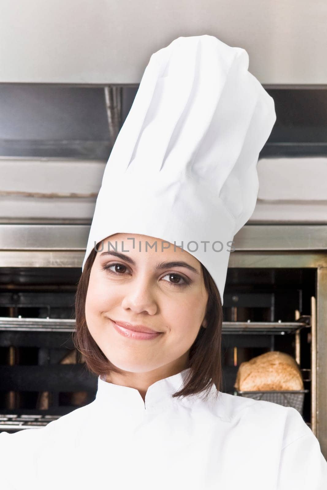 Portrait of a female chef smiling