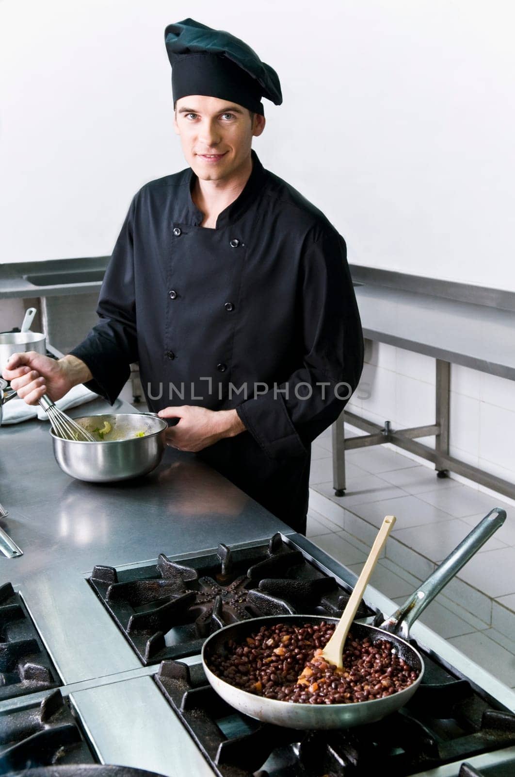 Chef cooking food in the kitchen