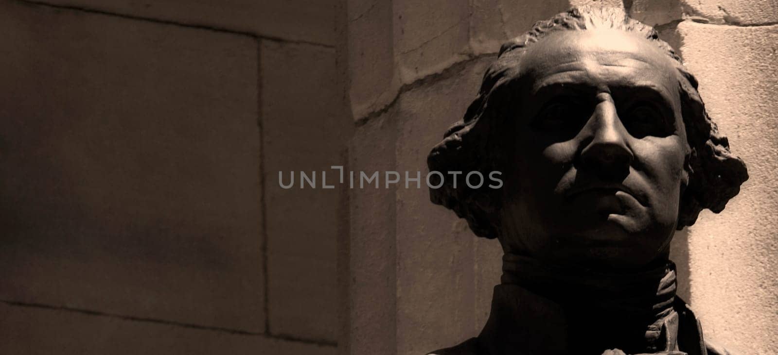 Close_up of the George Washington statue, Wall Street, Manhattan, New York City, New York State, USA