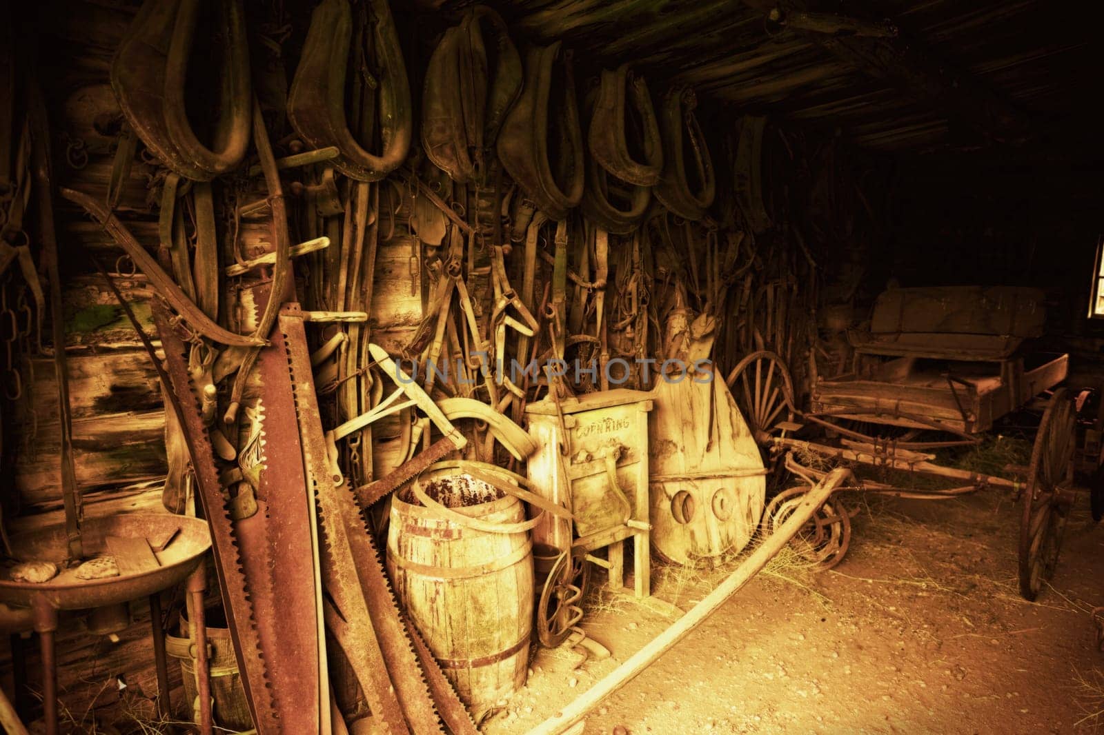 Interiors of a workshop, Old Trail Town, Cody, Wyoming, USA