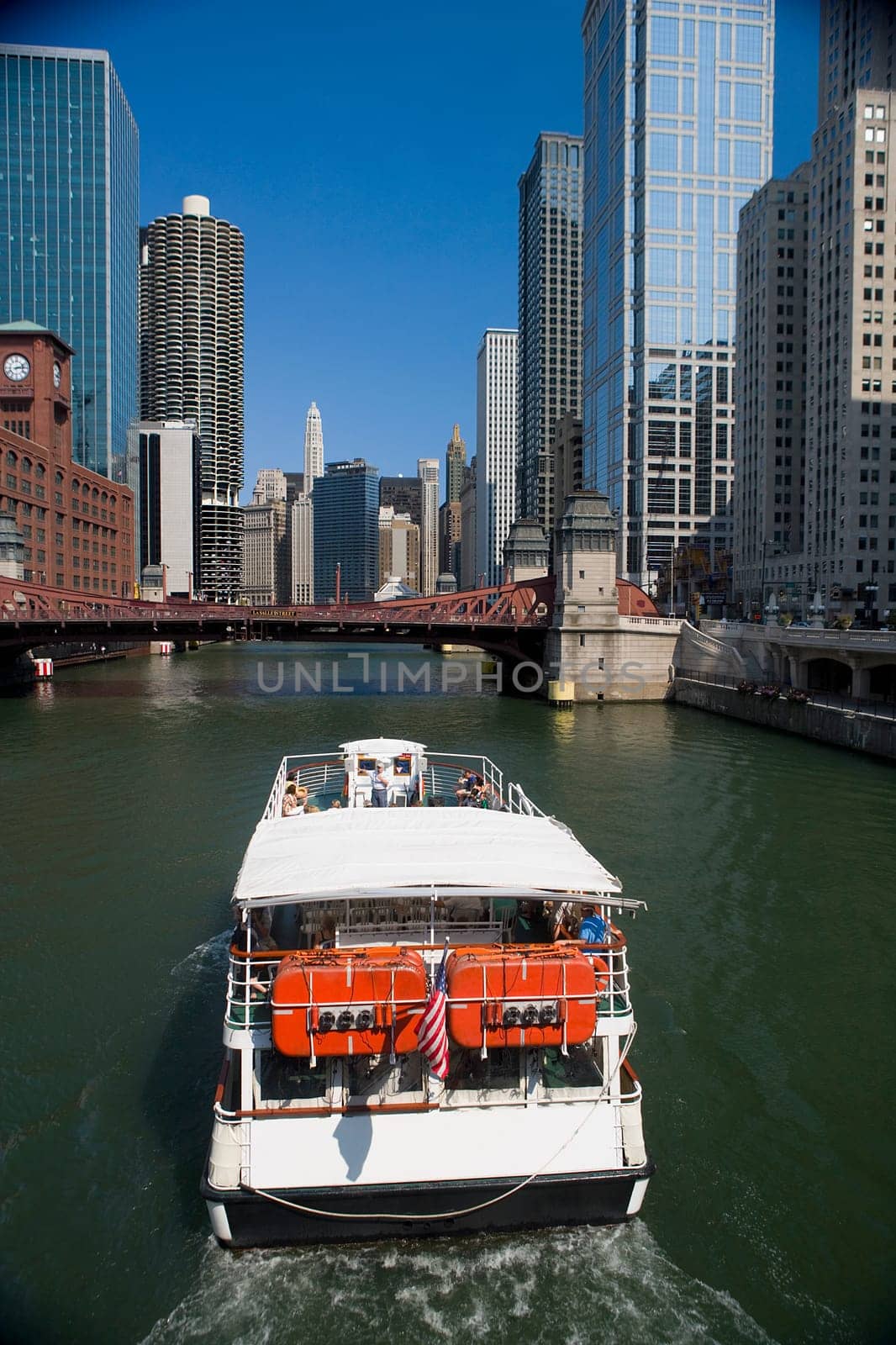 Boat in a lake, Lake Michigan, Chicago, Illinois, USA