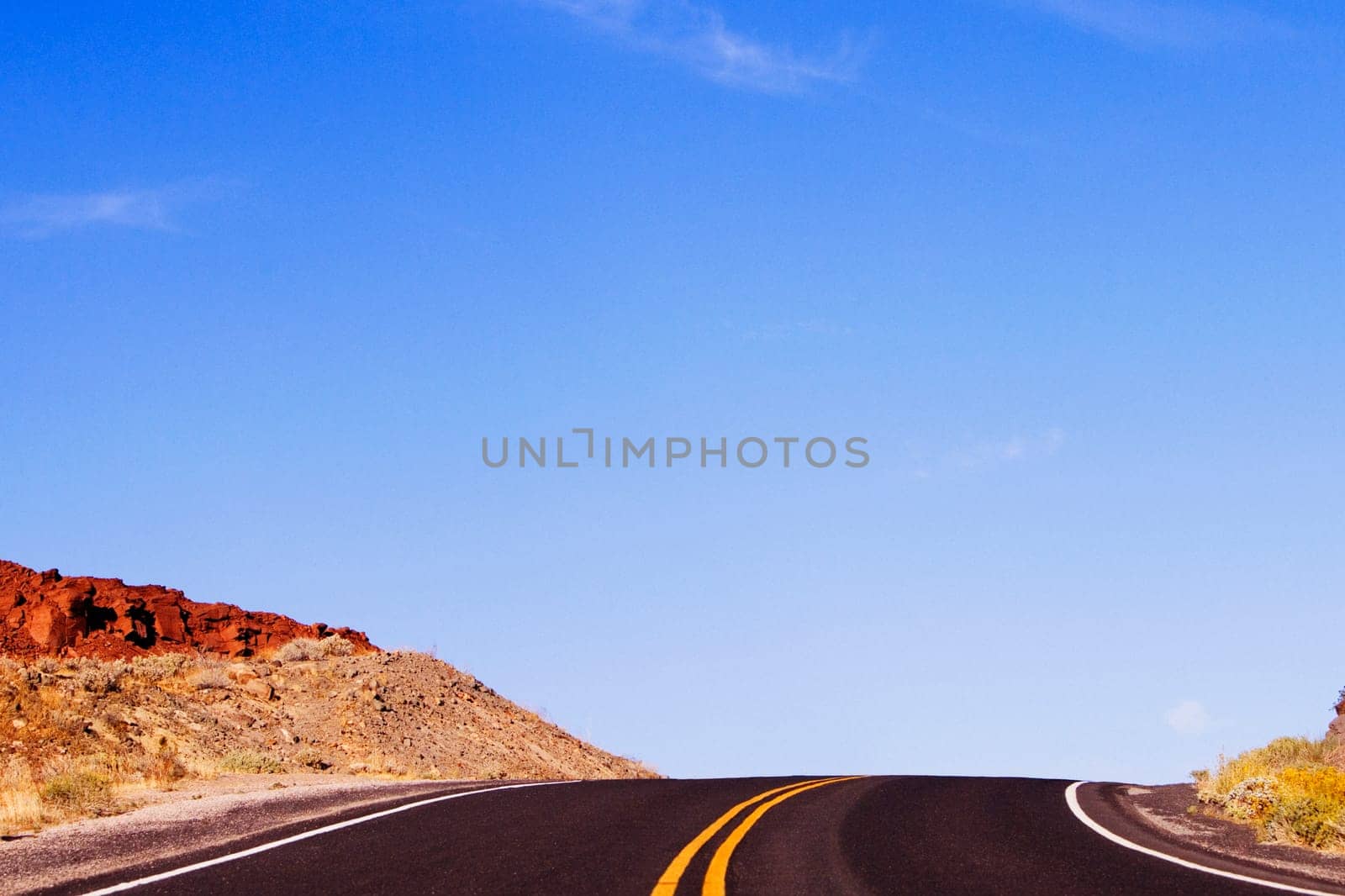 Road passing through a landscape, Las Vegas, Nevada, USA