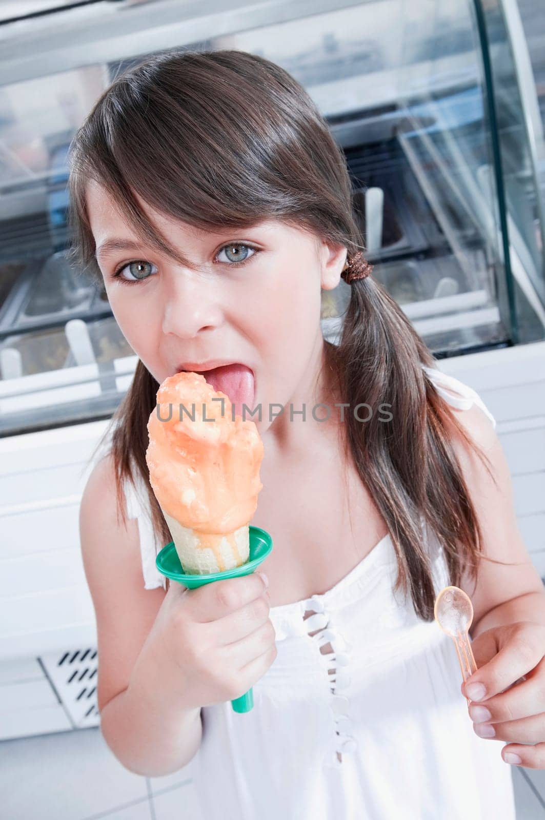 Girl eating an ice cream